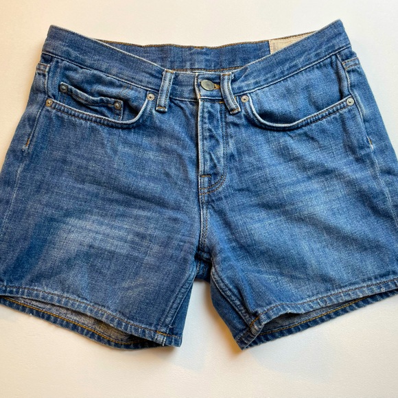All Saints Pants - All Saints Classic Mid Rise Fly Button Medium Wash Denim Shorts Women’s Size 28